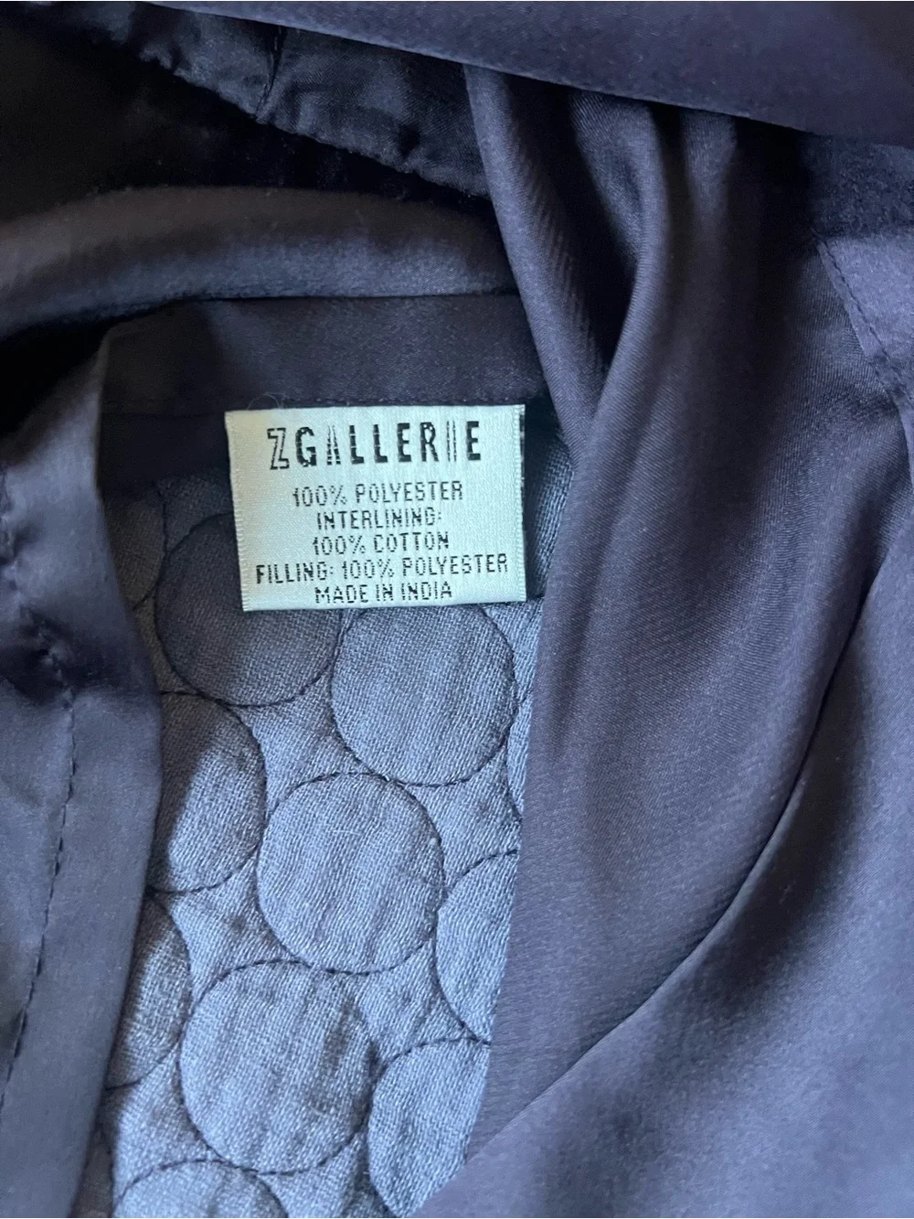 Z gallerie Quilted Bubble Texture Purple Duvet Full/Queen